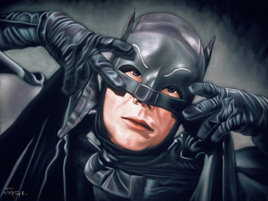 Batman Movie Painting - Adam West Batman Dancing Batusi by Jorge Terrones