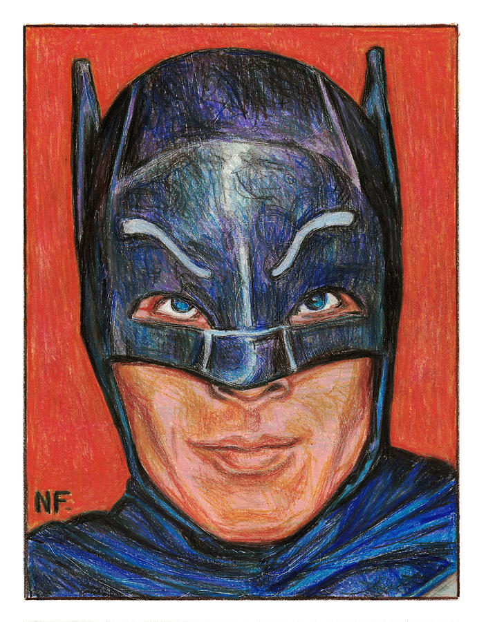 Adam West is Batman Drawing by Neil Feigeles - Pixels