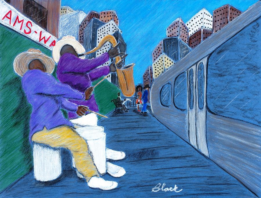Chicago Pastel - Adams and Wabash by Charlie Black