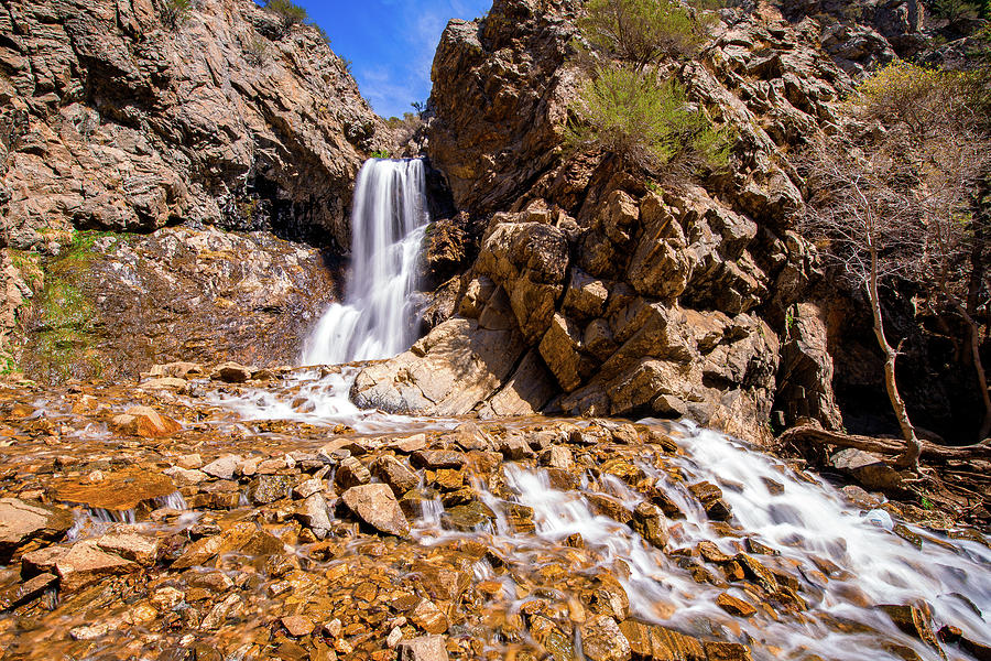 Adams Canyon Waterfall Pano Photograph by Ryan Moyer