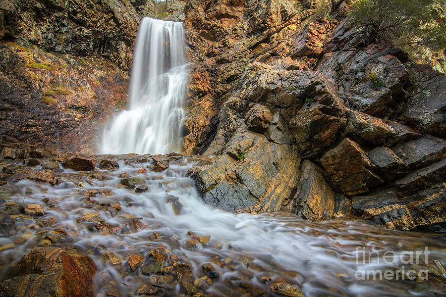 Adams Canyon Waterfall Photograph by Spencer Baugh