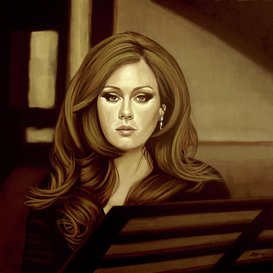 Adele Painting - Adele Gold by Paul Meijering