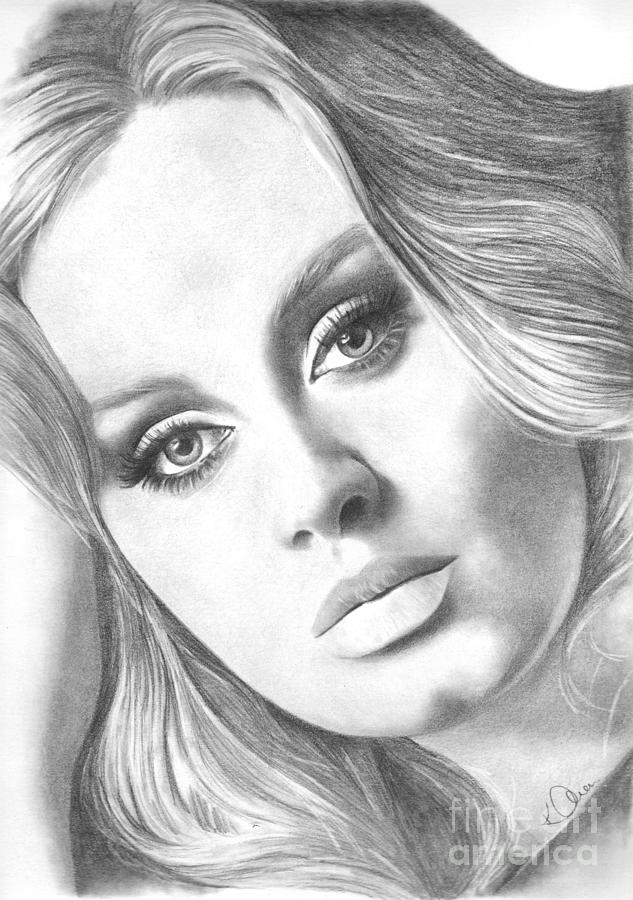 Adele Drawing by Karen Townsend | Fine Art America