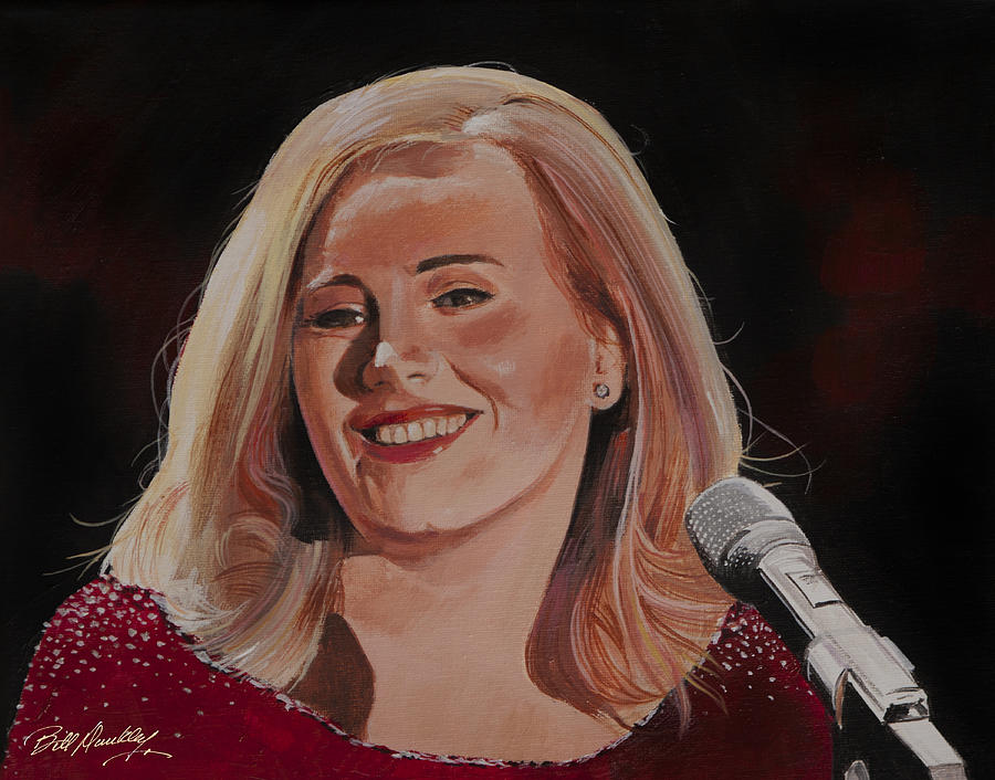 Celebrity Painting - Adele Portrait by Bill Dunkley
