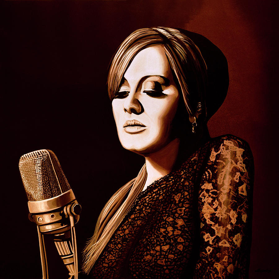Adele Skyfall Gold Mixed Media by Paul Meijering