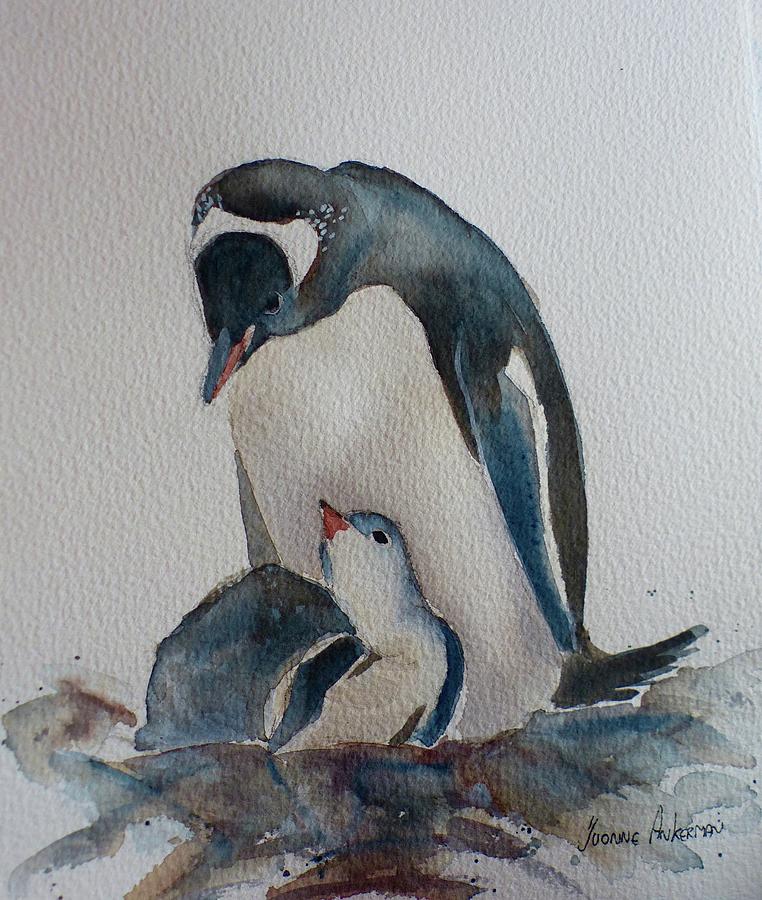 Gentoo Penguin Painting by Yvonne Ankerman