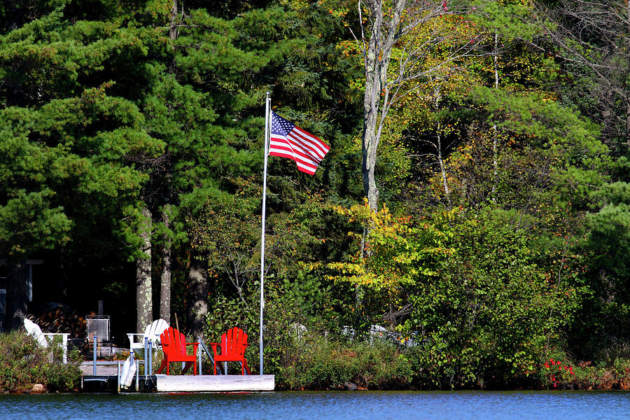 Adirondack American Flag Photograph by Brook Burling