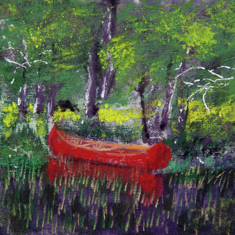 Adirondack Canoe Pastel by David Patterson