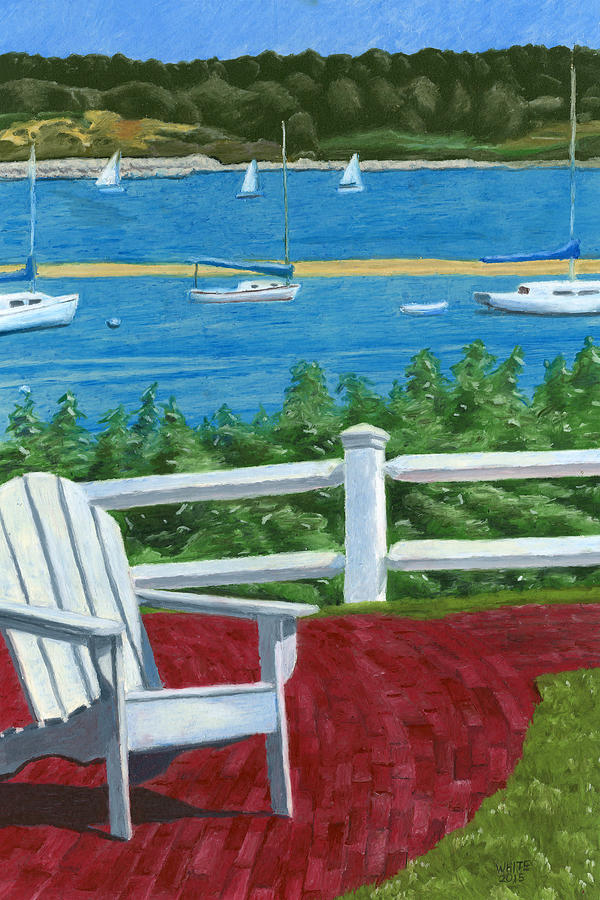 Adirondack Chair on Cape Cod Drawing by Dominic White