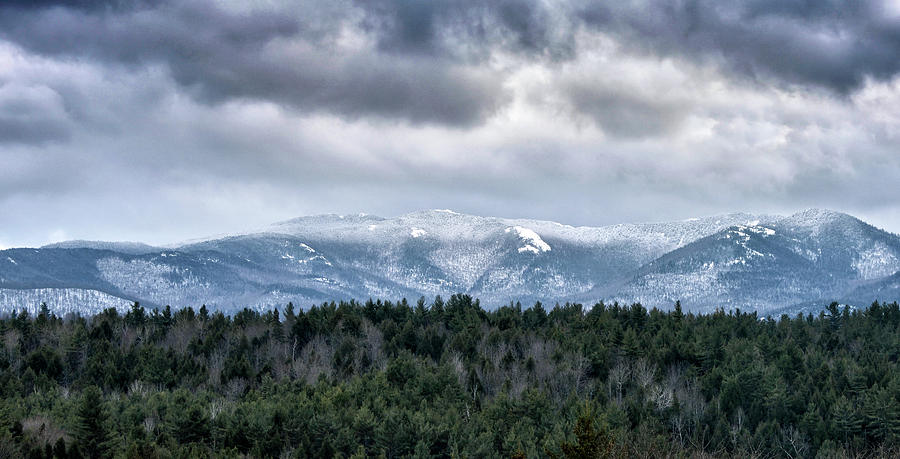 Adirondack High Peaks during winter - New York Photograph by Brendan Reals