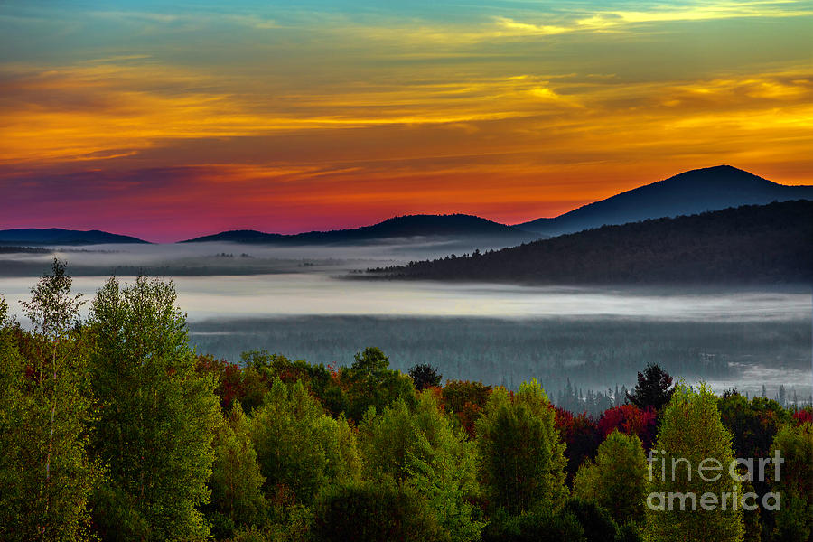 Adirondack Rainbow Sunrise Photograph by Karen Jorstad