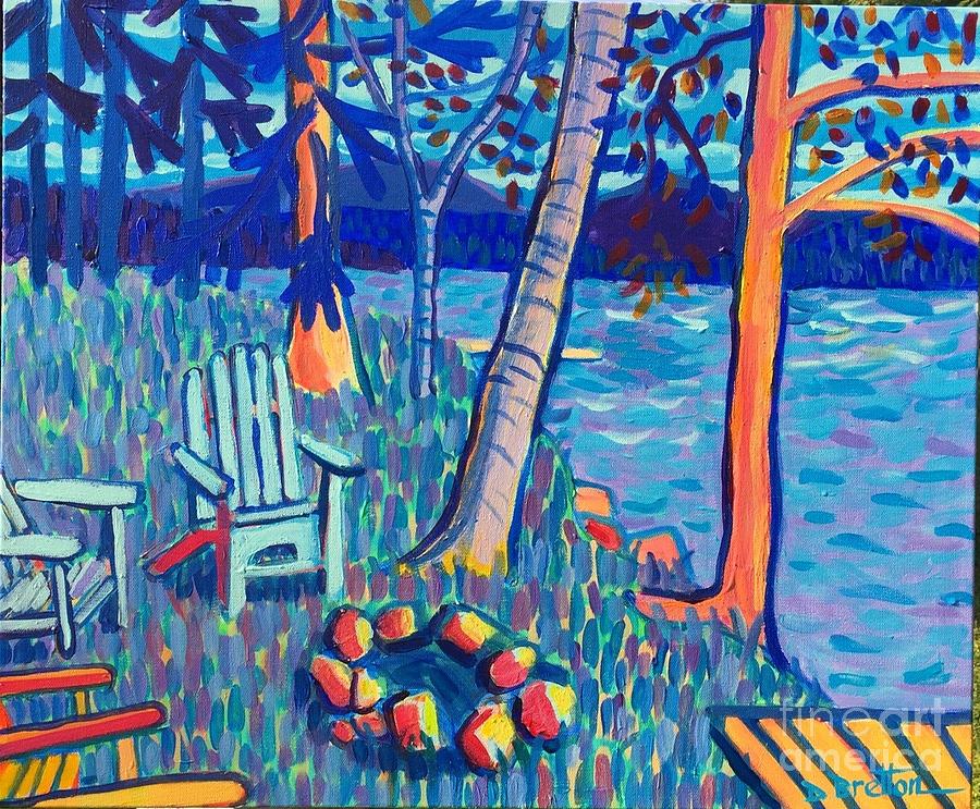 Adirondacks at Rangeley Lake Painting by Debra Bretton Robinson