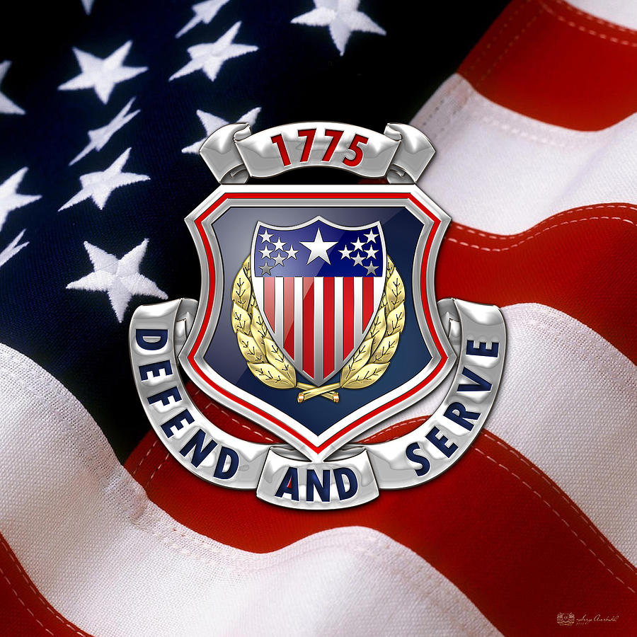Adjutant General's Corps AG Corps Regimental Insignia U. S. Flag