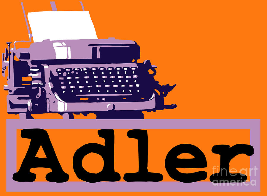 Adler typewriter Drawing by Heidi De Leeuw