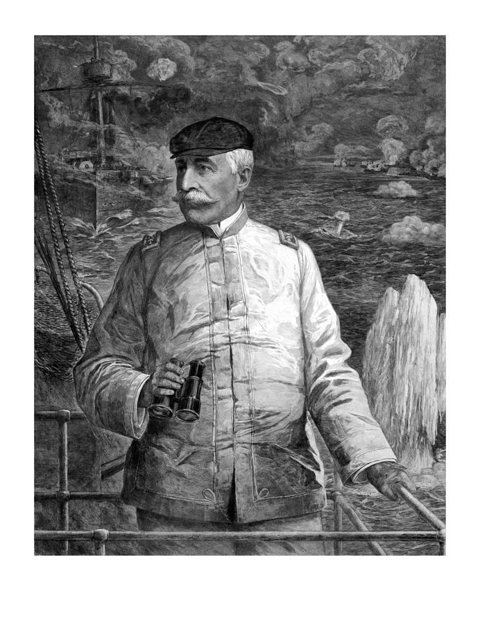 Admiral Dewey Mixed Media - Admiral Dewey At Sea by War Is Hell Store Admiral Dewey Mixed Media - Admiral Dewey At Sea by War Is Hell Store