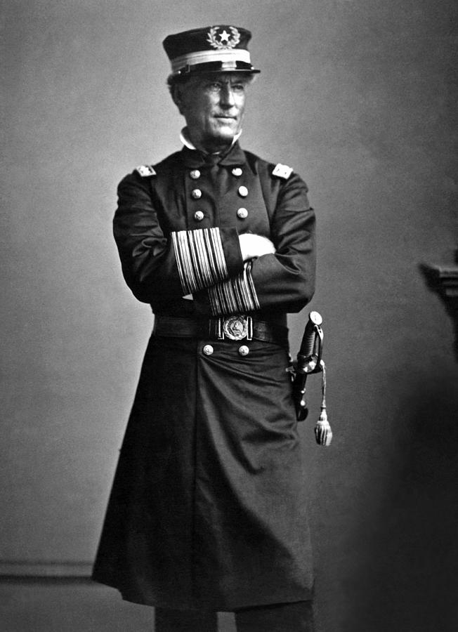 Admiral Farragut - Civil War - 1863 Photograph by War Is Hell Store
