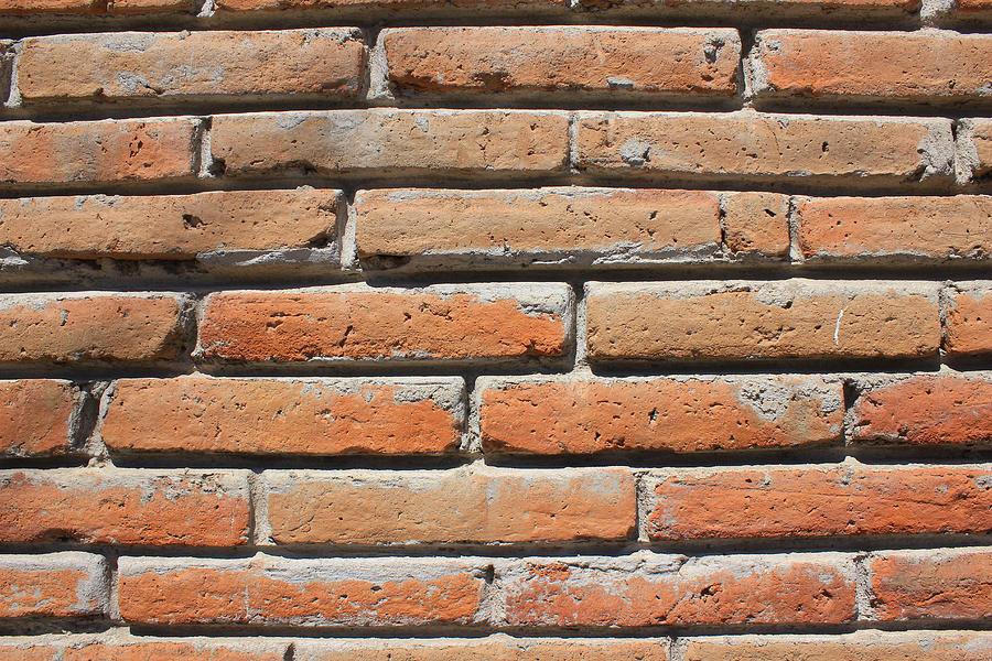 Adobe Bricks in a Wall Photograph by Robert Hamm