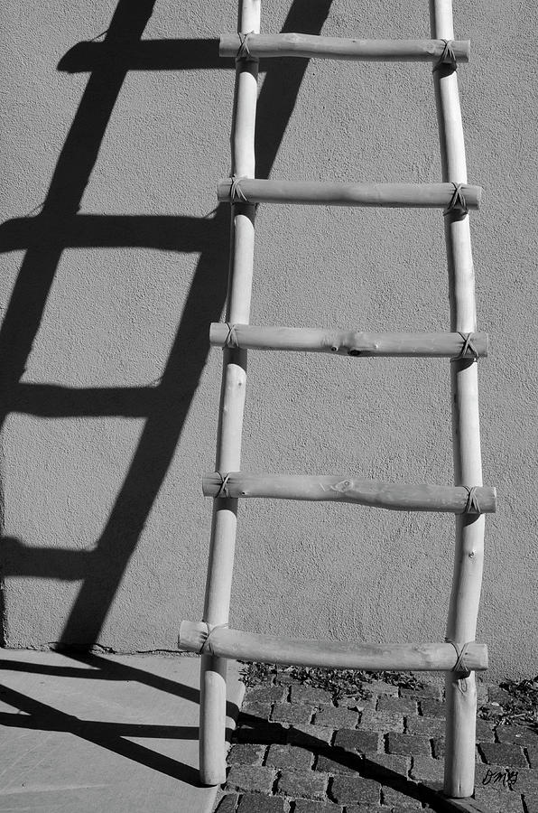Abstract Photograph - Adobe Ladder and Shadow Taos NM by David Gordon