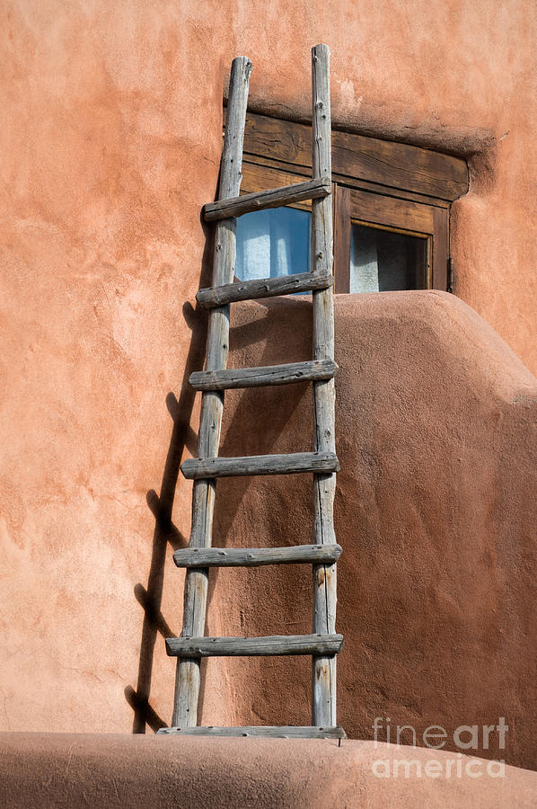 Adobe Ladder Photograph by Jerry Fornarotto