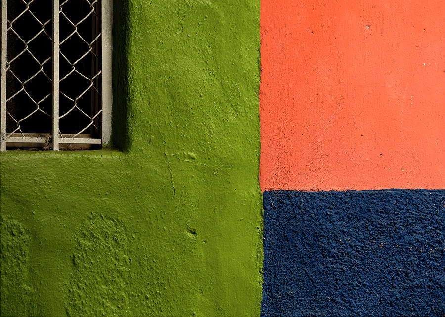 Adobe Walls Green Orange Blue Photograph by Doug Matthews