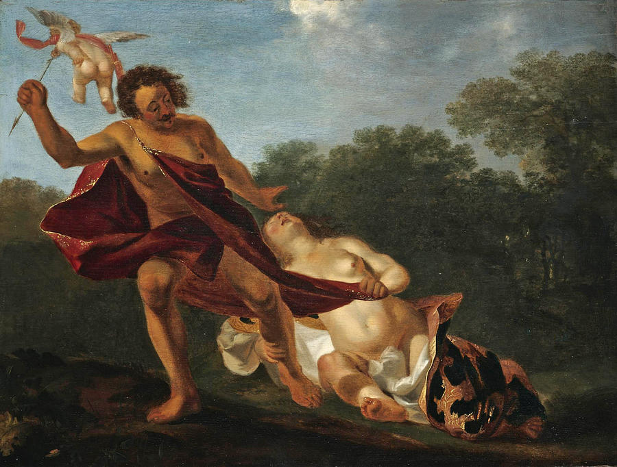 Adonis taking leave of Venus Painting by Abraham van Cuylenborch
