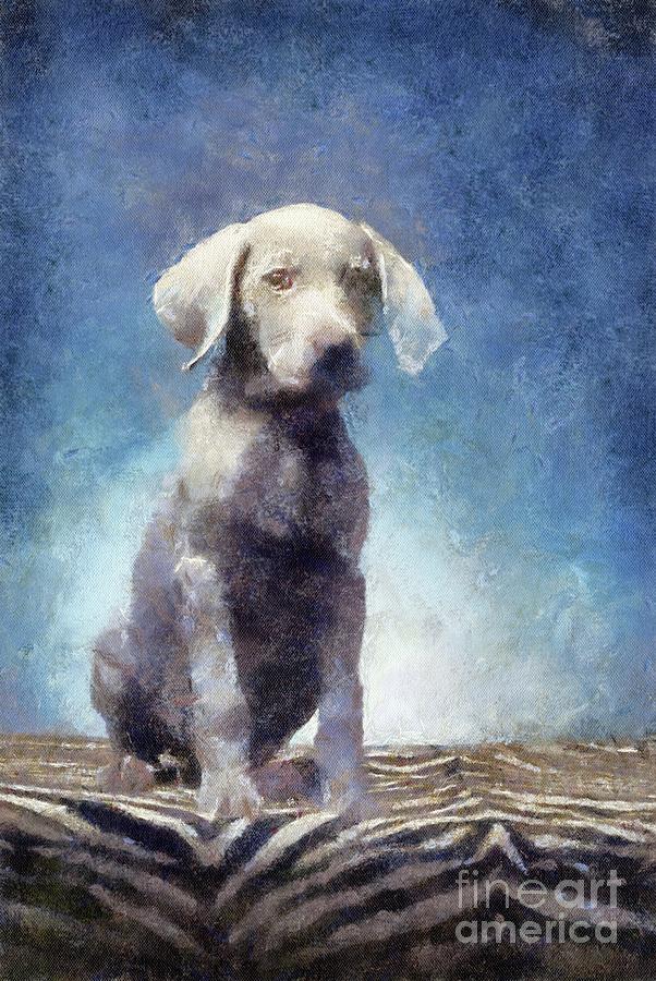 Adorable Puppy Dog Painting by Esoterica Art Agency