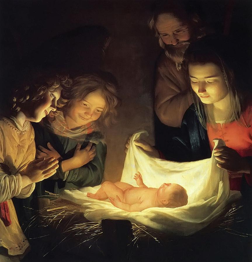 Adoration of the Child #1 Painting by Gerrit van Honthorst