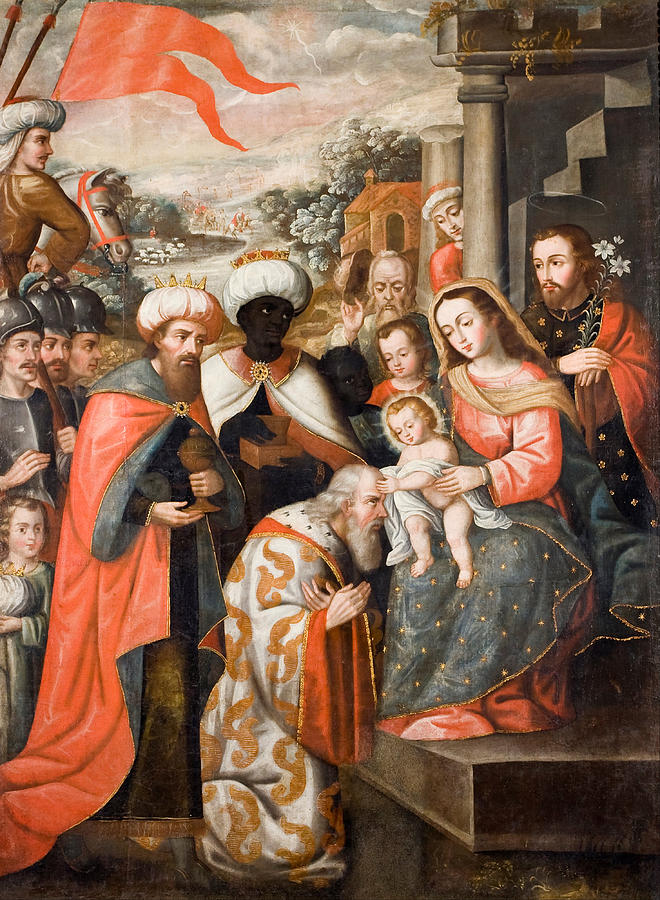 Adoration of the Magi Painting by Cuzco School