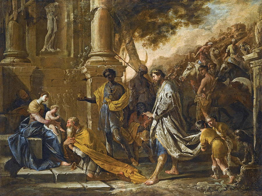 Adoration of the Magi Painting by Domenico Gargiulo