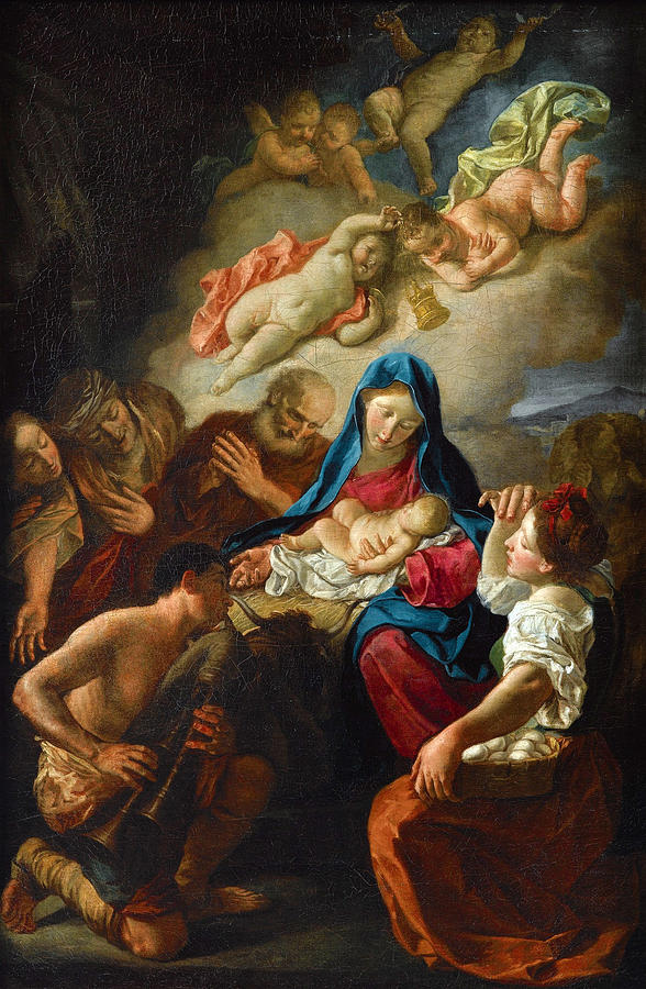 Adoration of the Shepherds Painting by Gaspare Traversi