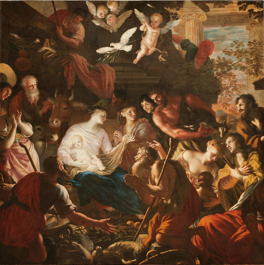 Adoration of the Shepherds Painting by Lorenzo De Ferrari