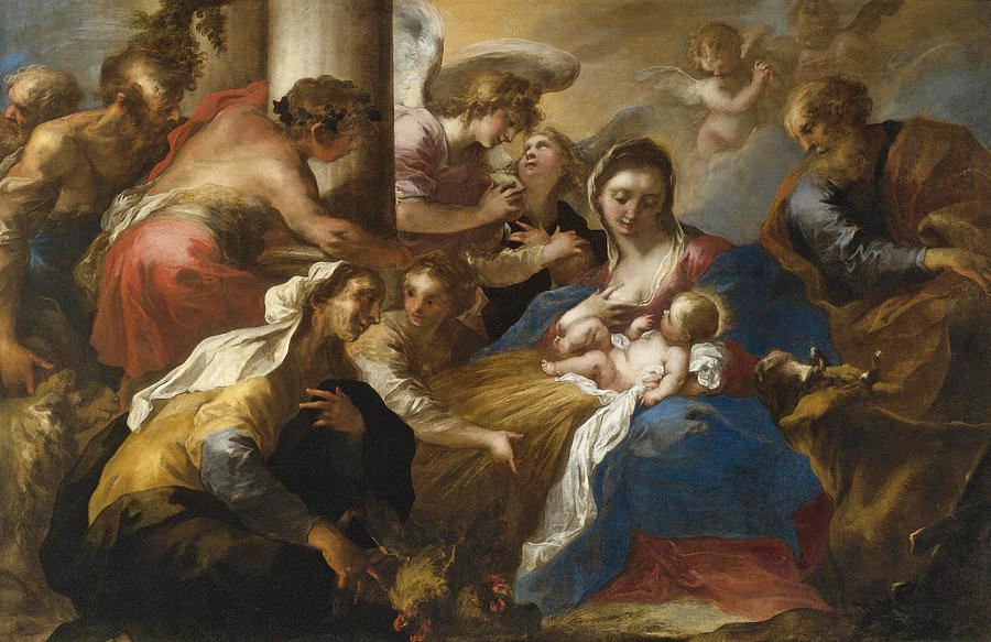 Adoration of the Shepherds Painting by Valerio Castello