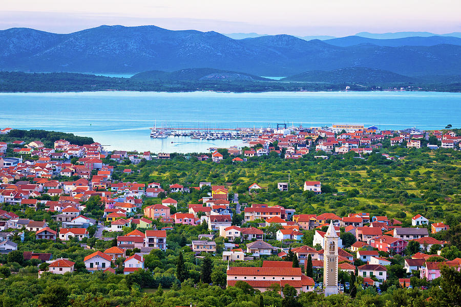 Adriatic town of Murter bay aerial view Photograph by Brch Photography
