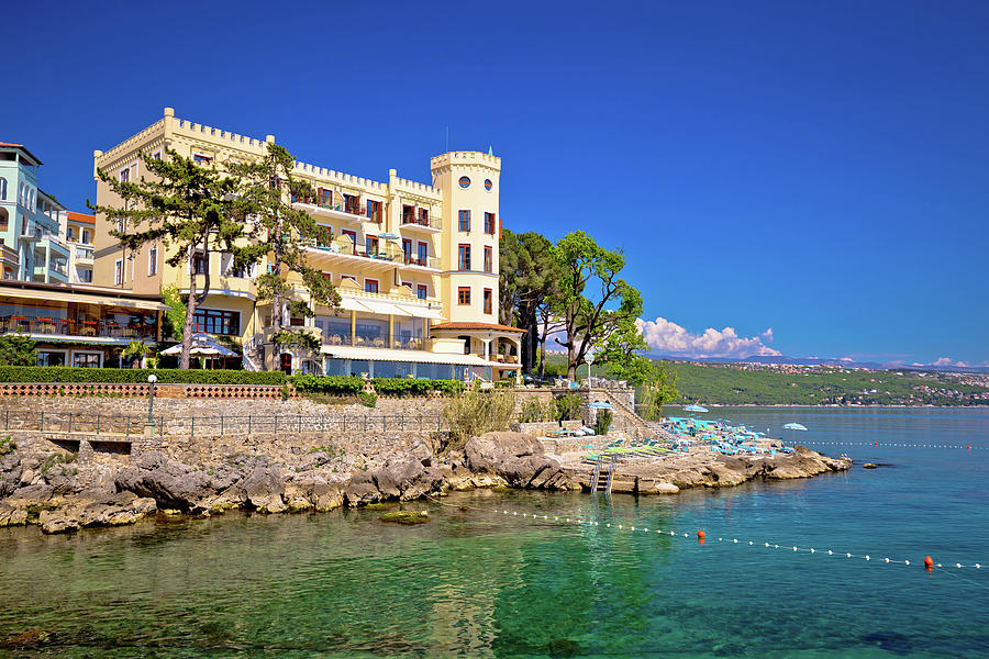 Adriatic town of Opatija beach and waterfront view Photograph by Brch Photography