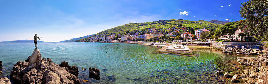 Adriatic town of Opatija waterfront panoramic view Photograph by Brch Photography