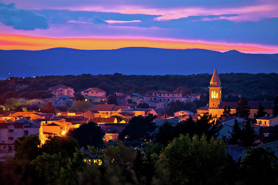 Adriatic town of Pakostane evening view Photograph by Brch Photography