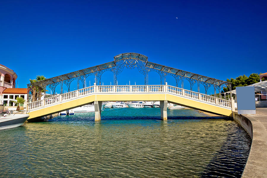 Adriatic town of Rogoznica iron bridge Photograph by Brch Photography