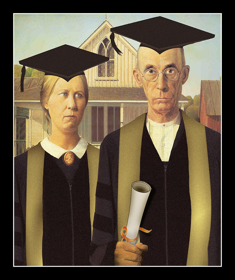 Adult Graduates Painting by Gravityx9  Designs