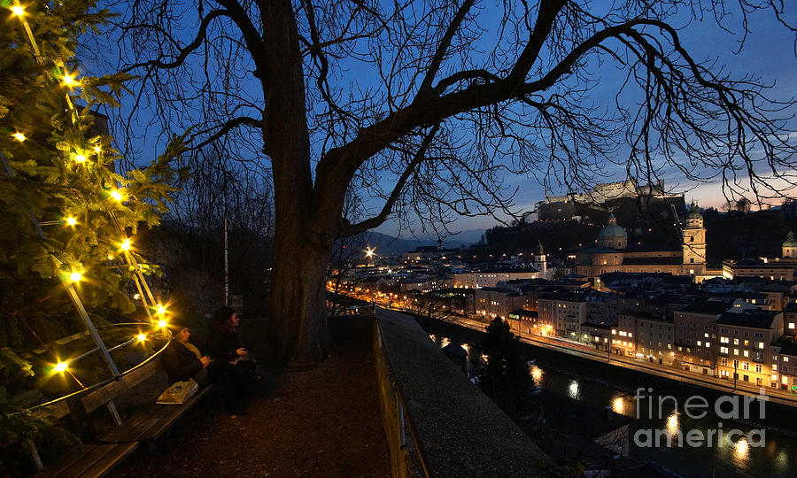 advent evening in Salzburg Photograph by Rudi Prott