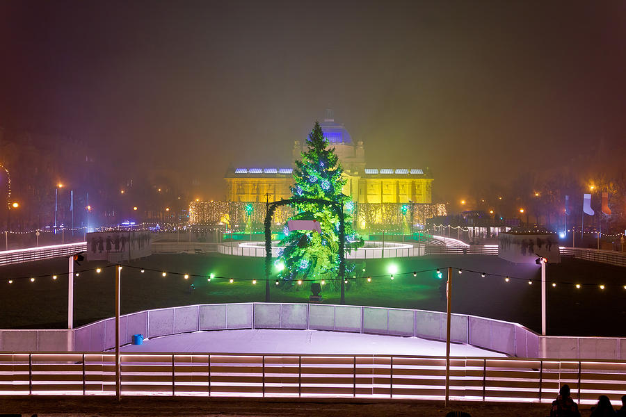Advent time Zagreb evening view Photograph by Brch Photography