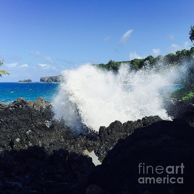 Blowhole Photograph - #adventure #aloha #keanae #blowhole by Sharon Mau