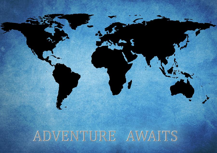 adventure awaits world map digital art by dan sproul