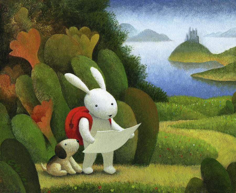 Rabbit Painting - Adventurers by Chris Miles