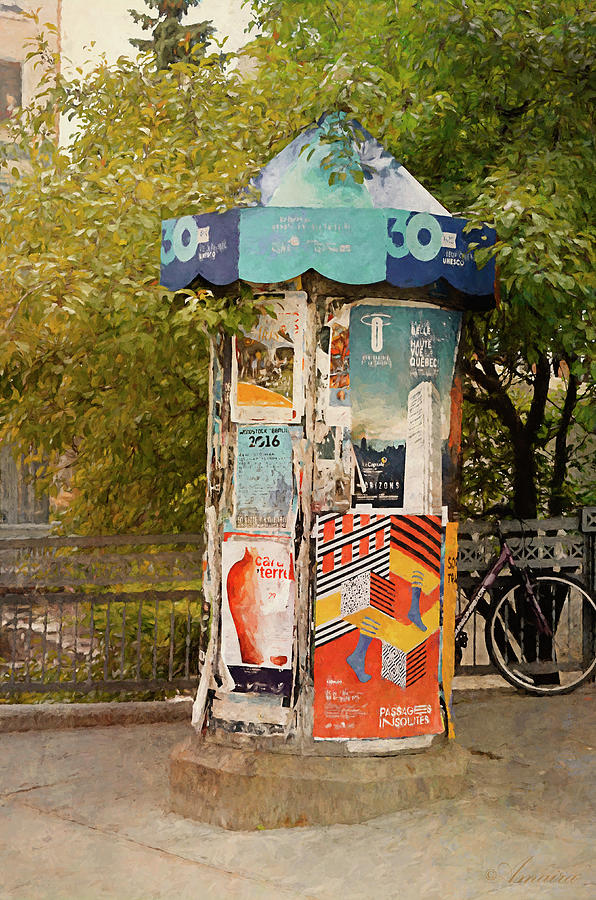 Advertising Pillar  Photograph by Maria Angelica Maira