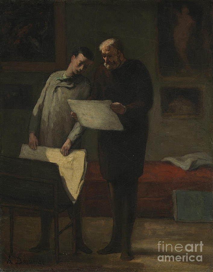 Advice To A Young Artist Painting by Honor? Daumier