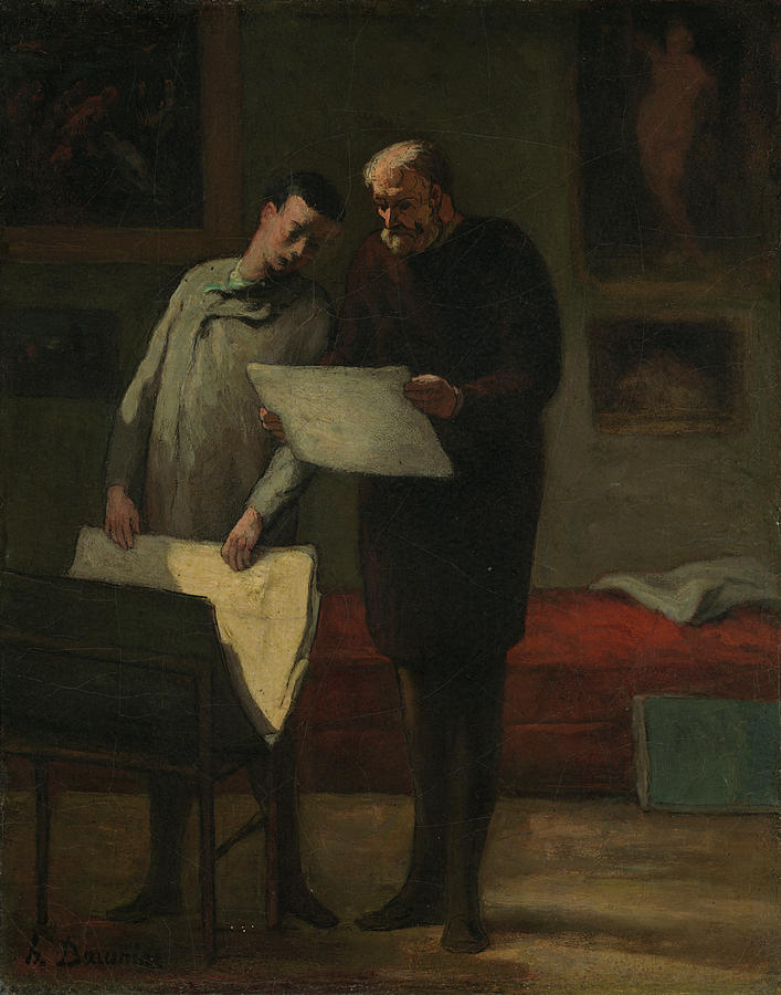 Advice To A Young Artist Painting by Honore Daumier