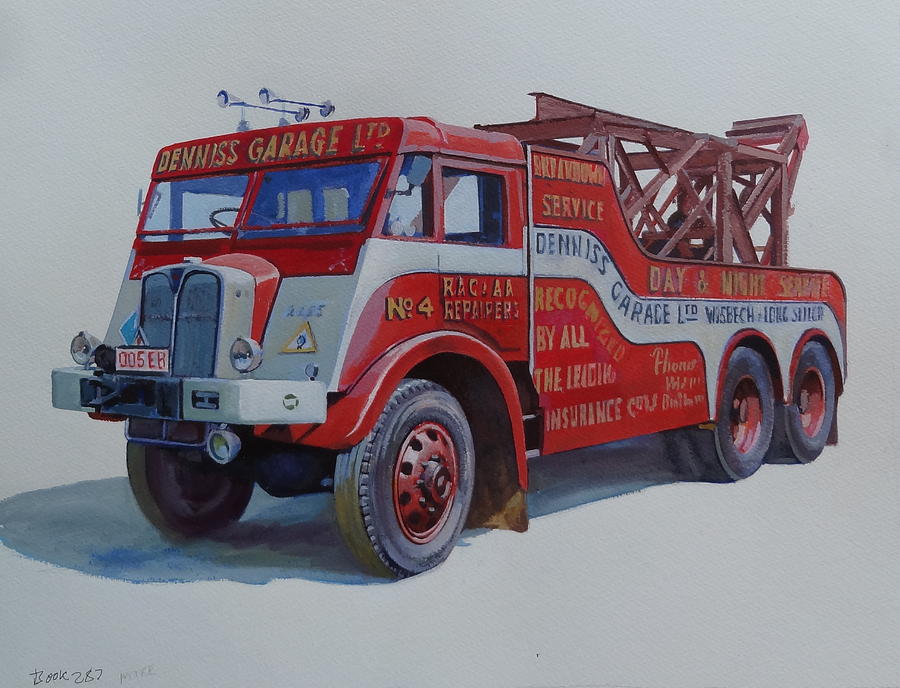AEC Militant Denniss. Painting by Mike Jeffries