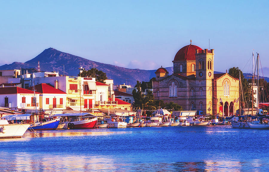 Aegina Harbor, Greece Photograph by Mountain Dreams