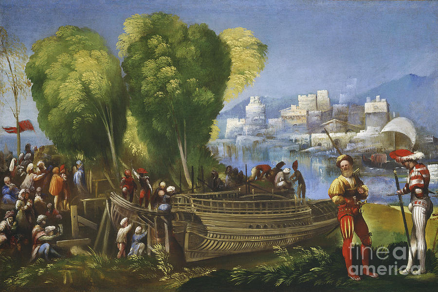 Aeneas And Achates On The Libyan Coast Painting by Dosso Dossi