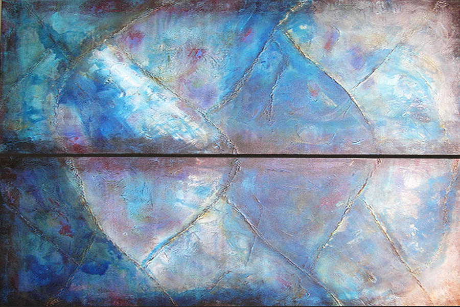 Abstract Painting - Aequorial by Brenda Desjardins